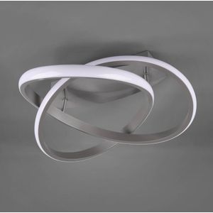 Reality Leuchten Plafondlamp Course, mat nikkel, 4.000K, Ø 45 cm