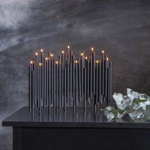 STAR TRADING - Note - Kandelaar - Zwart - 16-lamps - Metaal