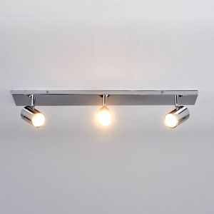 Lindby - Plafondlamp badkamer - 3 lichts - metaal - H: 11 cm - GU10 - chroom