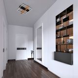 Briloner LED plafondlamp 3775015 vierkant 1-lamp met hout