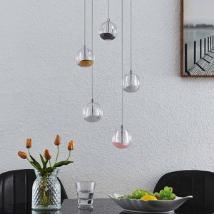 Lucande Hayley LED hanglamp, 5-lamps