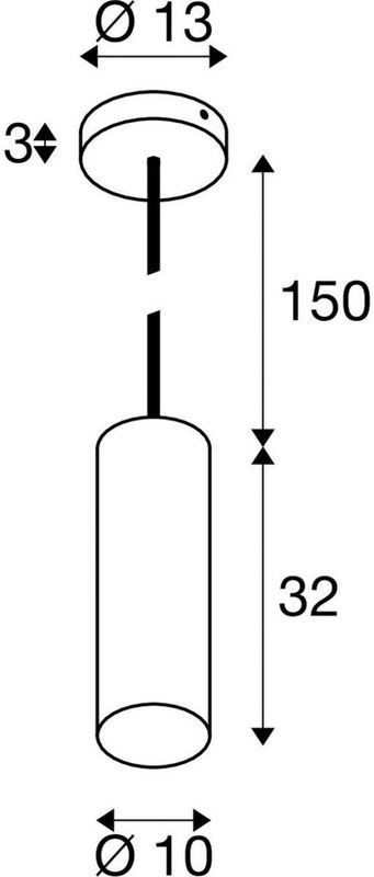 SLV - Enola - Hanglamp - Goudkleurig - Aluminium, Ø 10 cm, E27, Dimbaar