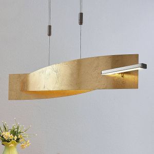 Lucande LED hanglamp Marija, verticaale afdekking, goud