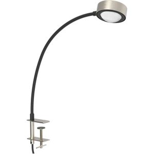 LightMe Powerlens Flex tafellamp, schroef, titaniumkleurig