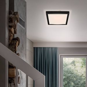 Briloner LED plafondlamp Fledo, 3.000 K, zwart/wit