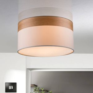 Globo Afstand plafondlamp Libba crème-hout