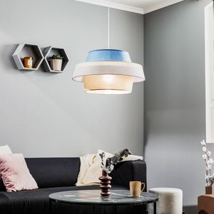 Duolla Hanglamp Andromeda, roze/grijs/marineblauw