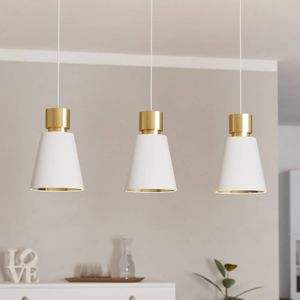 EGLO Hanglamp Aglientina, messing/wit, 3-lamps