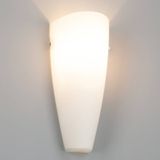 Lindby - wandlamp - 1licht - glas, metaal - H: 30 cm - E27 - opaal-wit, gesatineerd nikkel