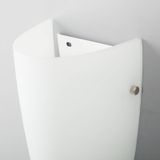 Lindby - wandlamp - 1licht - glas, metaal - H: 30 cm - E27 - opaal-wit, gesatineerd nikkel