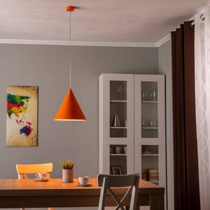 TK Lighting CONO hanglamp, 1-lamp, Ø 32 cm, oranje