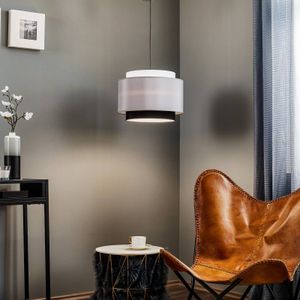 Duolla Hanglamp Soho, zwart/grijs/wit