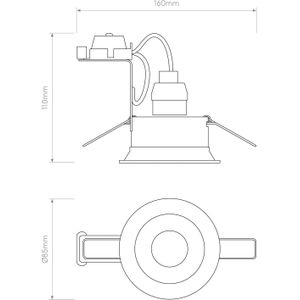 Astro Minima Round Adjustable inbouwlamp zwart