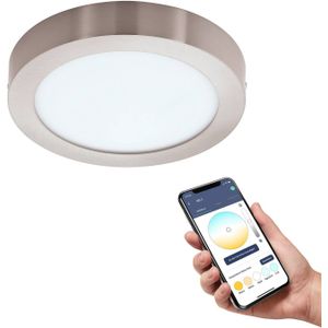 EGLO connect Fueva-Z plafondlamp, Ø 21cm nikkel