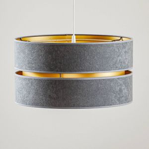 Duolla Hanglamp Duo, grijs/goud, Ø40cm 1-lamp