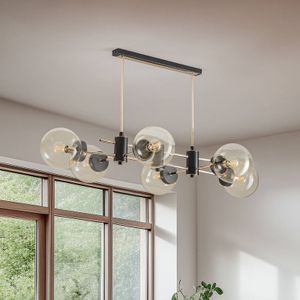 Alfa Plafondlamp Linio Sola 6-lamps goud/zwart