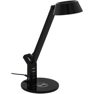 EGLO LED tafellamp Banderalo CCT dimbaar QI zwart