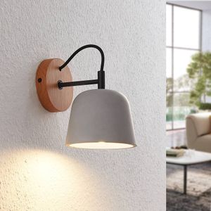 TOKIUS 2 stuks wandlampen, moderne wandlamp van metaal en hout, decoratie, E27-fitting, verstelbare wandverlichting, binnen, wandlamp voor slaapkamer, woonkamer, gang (blauw, met stekkerschakelaar