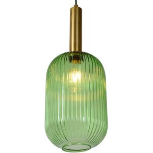 Lucide Glazen hanglamp Maloto, Ø 20 cm, groen