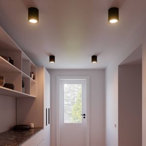 Nordlux LED plafondspot Landon Smart, zwart, hoogte 14 cm