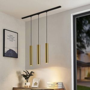 Lindby Railsystem Linaro, pendel, 3-lamps, goud