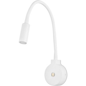 FARO BARCELONA LED wandlamp Pixie met flexibele arm, wit