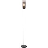 Freelight Ventotto vloerlamp, zwart/rook, hoogte 165 cm, metaal/glas