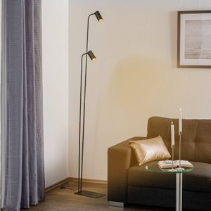 Nowodvorski Lighting Vloerlamp Mono II, 2-lamps, zwart