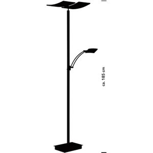 HELL LED vloerlamp Andy, 3-lamps, antraciet, CCT, dimmer