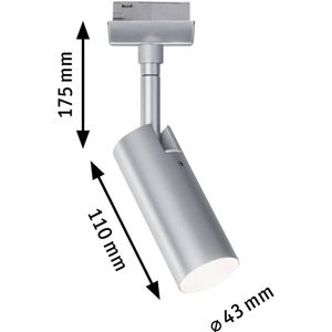 Paulmann URail Tubo LED-spot, chroom mat