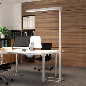 Vloerlamp Susi Arcchio, dimbaar, alu / grijs / zink, Werkkamer / Kantoor, Aluminium, Modern