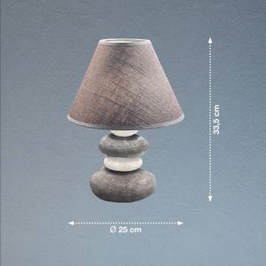 FH Lighting Tafellamp Bella, hoogte 33,5 cm, grijs/wit
