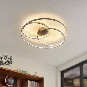 Lindby Kateryna LED plafondlamp nikkel