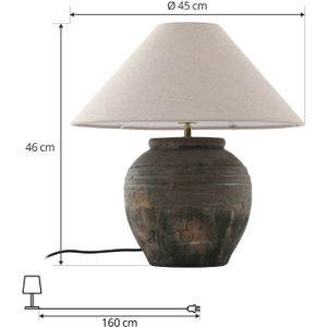 Lucande tafellamp Thalorin, hoogte 46 cm, keramiek