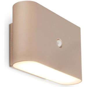 Briloner LED-wandlamp Chat, crème / amber, Woon-/ Eetkamer, Kunststof, Modern, LED wandlamp