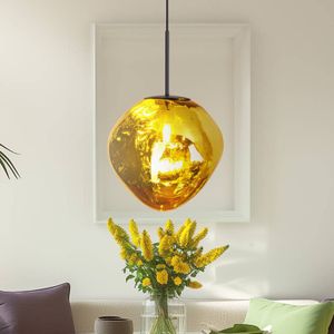 Eco-Light Canopus hanglamp, goudkleurig, Ø 28 cm, glas, E27