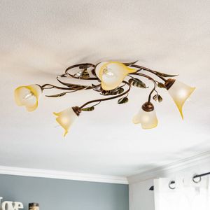 ONLI Miranda plafondlamp 5-lamps, brons