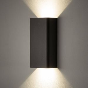 Nowodvorski Lighting Wandlamp Bergen, donkergrijs, metaal, 23 cm hoog, GU10