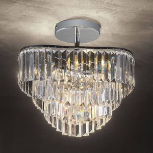 Lindby - plafondlamp - 4 lichts - ijzer, acryl - H: 34 cm - E14 - chroom