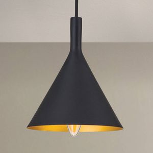 ORION Kegelvormige hanglamp Gunda in zwartgoud
