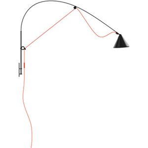 midgard AYNO wall L wandlamp zwart/oranje 927
