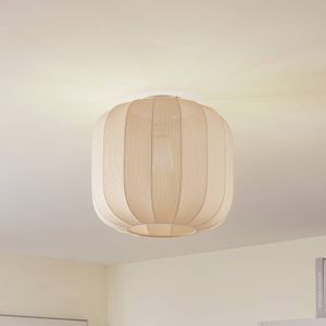 Lindby Helin plafondlamp, beige, stof, Ø 35 cm