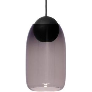 Mater Liuku Ball hanglamp hout zwart glas paars