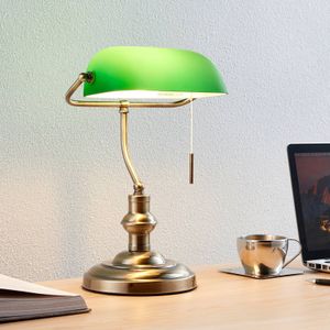 Lindby Milenka - bureaulamp met groene kap