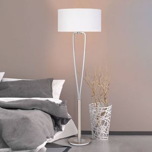 Trio Lighting Prachtige vloerlamp PARIS in nikkel