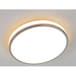 Lindby Lyss - LED badkamer plafondlamp met chromen rand