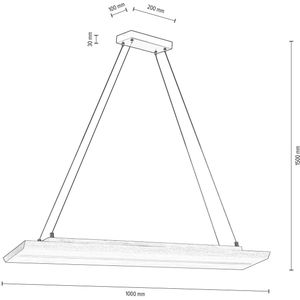 Envostar Tribe LED hanglamp, eiken geolied