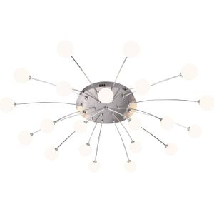 Trio Lighting Plafondlamp Bullet, 21-lichts, nikkel/wit