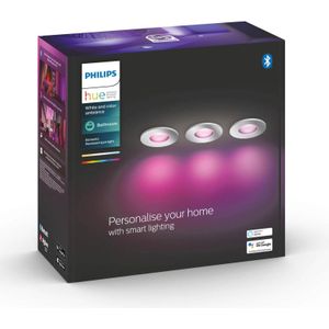 Philips Hue Xamento badkamerinbouwspot chroom 3-pack