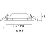 Sylvania Downlight Start, dimbaar, wit / opaal, Aluminium, downlight